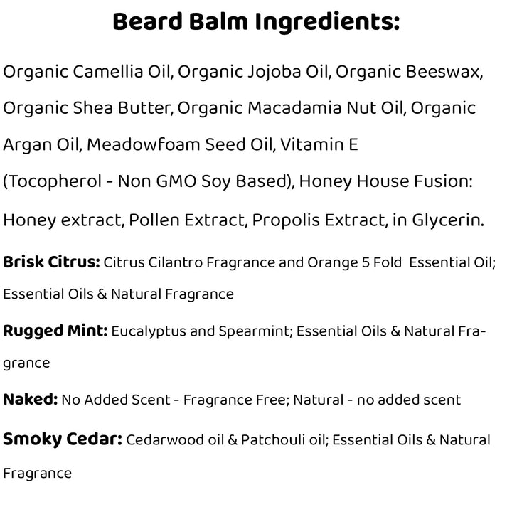 Bee Manly Organic Beard Balm