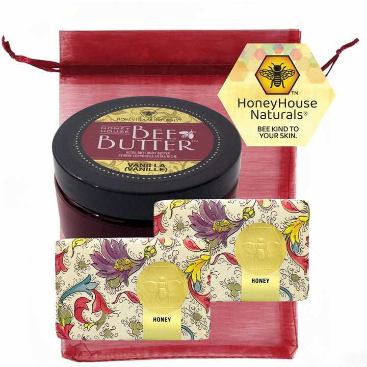 Bienenbuttercremedose und Seifen-Geschenkset