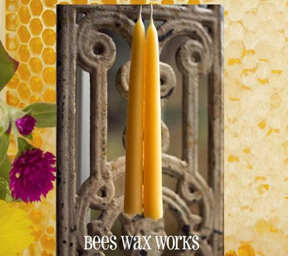 Beeswax Tapers 2 - 10"