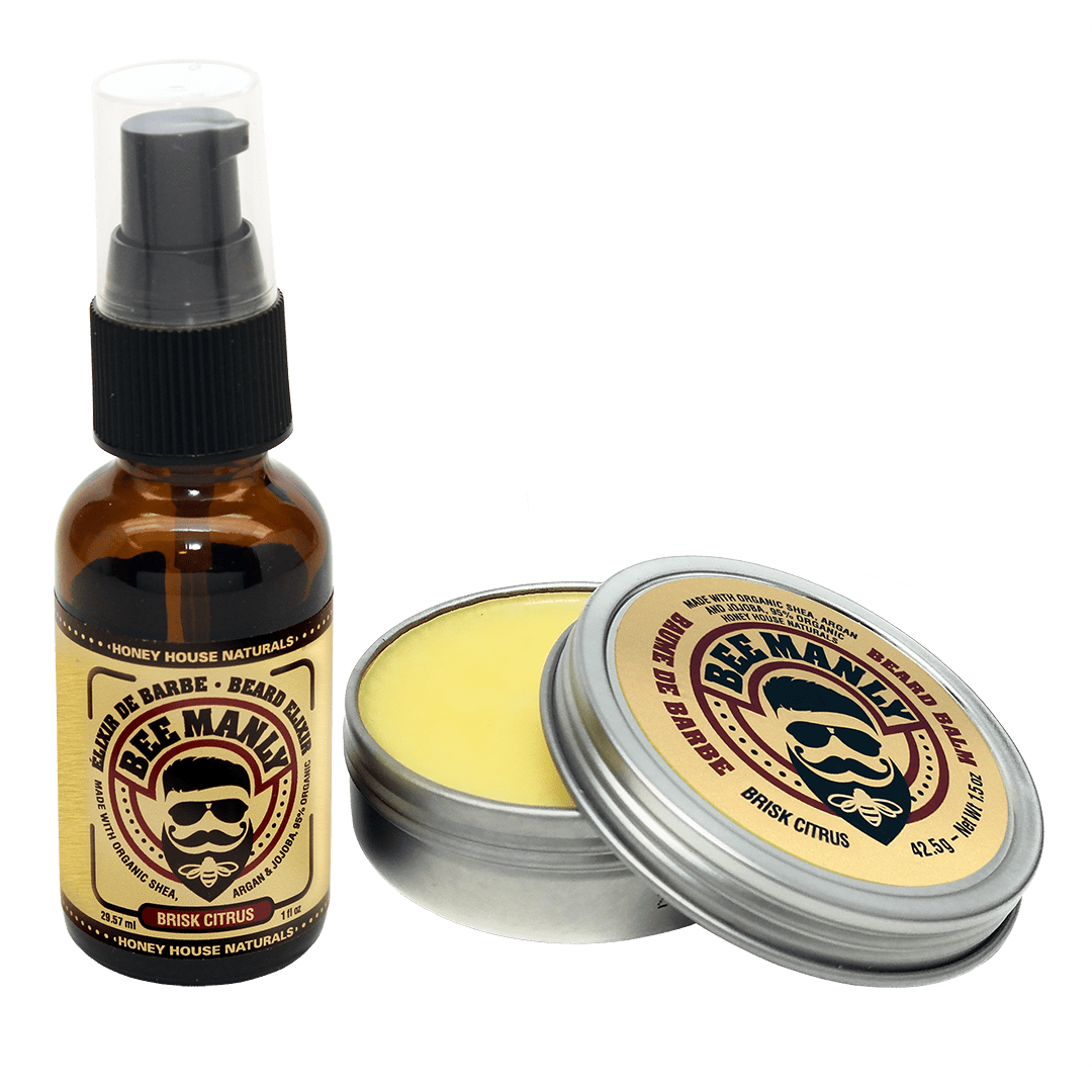 Honey House Naturals Bee Manly Beard Gift Set 2-Piece