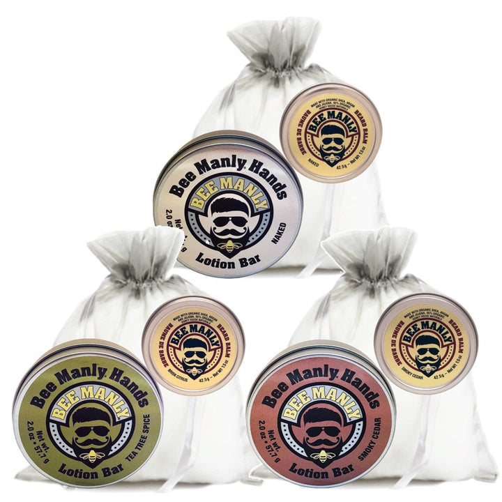 Honey House Naturals Bee Manly Hands & Balm Gift Set 2-Piece