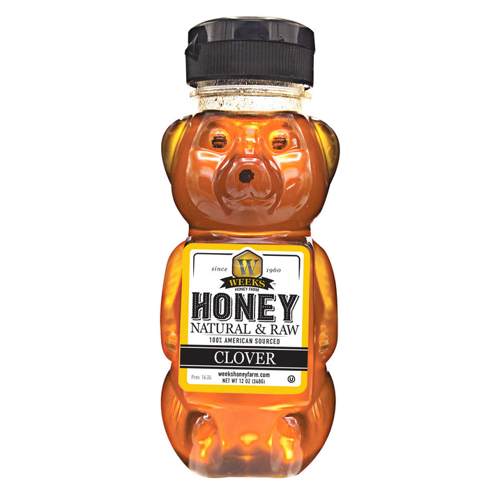All-Natural Pure Raw Clover Honey - Sweet, Light, &amp; Nutrient-Rich, No Additives, Sourced from American West Clover Fields