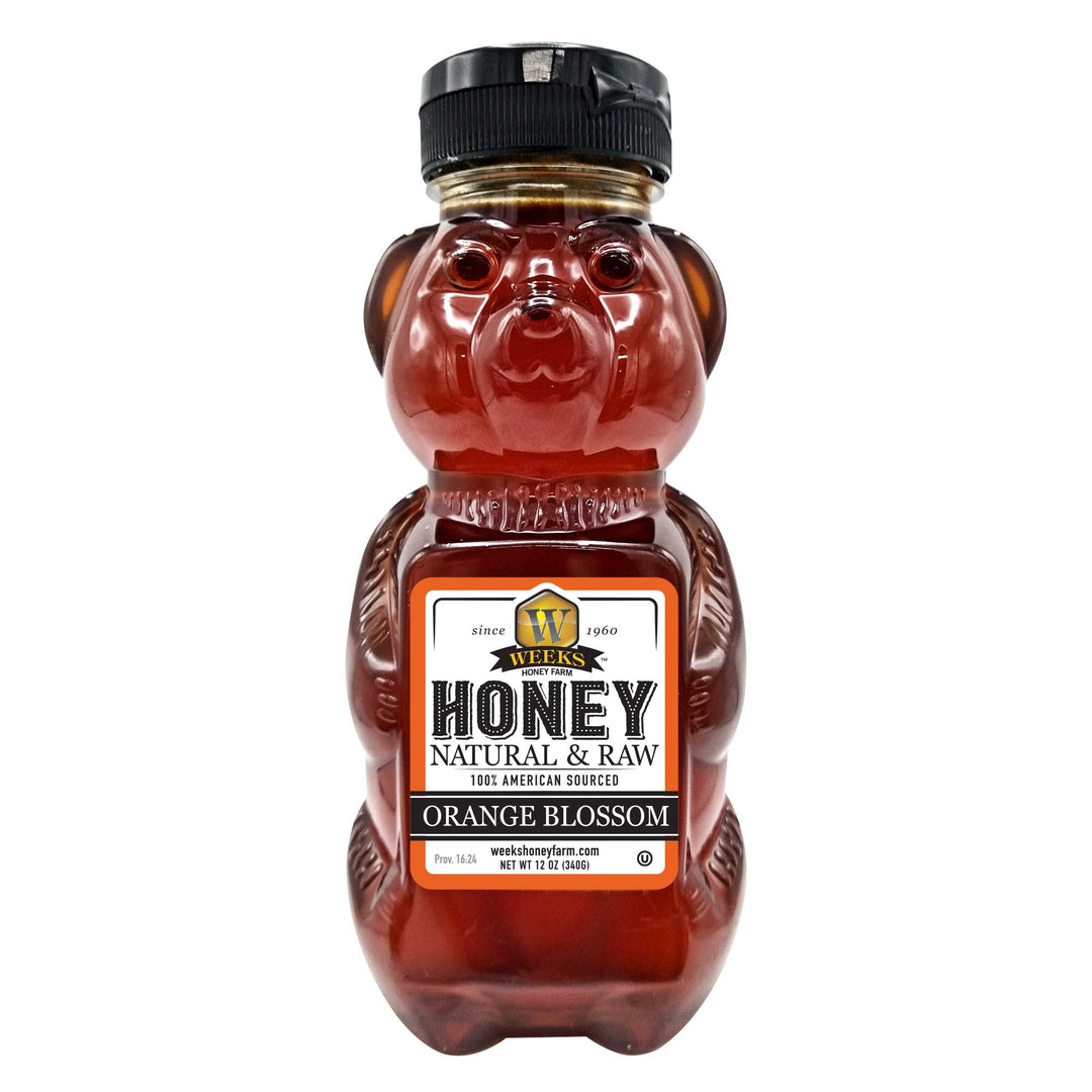 Pure Raw American Orange Blossom Honey - Unfiltered, All-Natural Citrus Sweetness