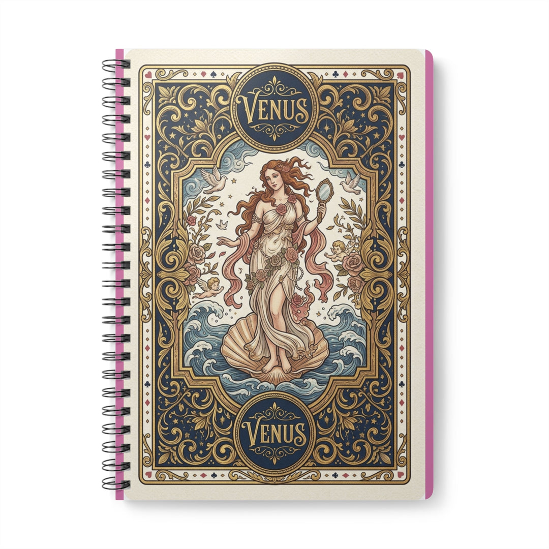 Venus Art Nouveau A5 Wirobound Notebook — Lined Journal with &