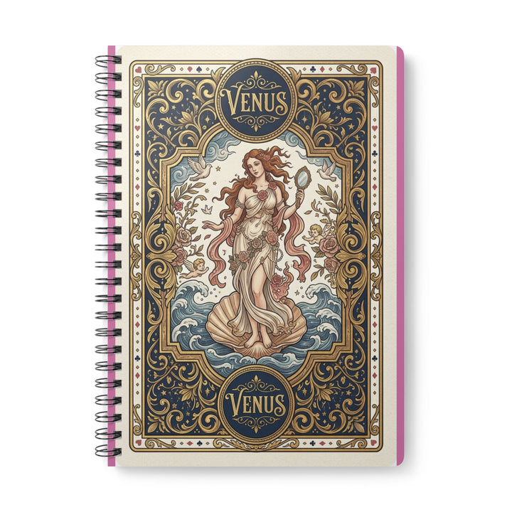 Venus Art Nouveau A5 Wirobound Notebook — Lined Journal with &