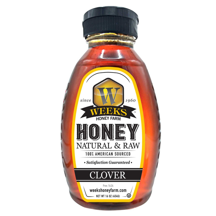 All-Natural Pure Raw Clover Honey - Sweet, Light, &amp; Nutrient-Rich, No Additives, Sourced from American West Clover Fields