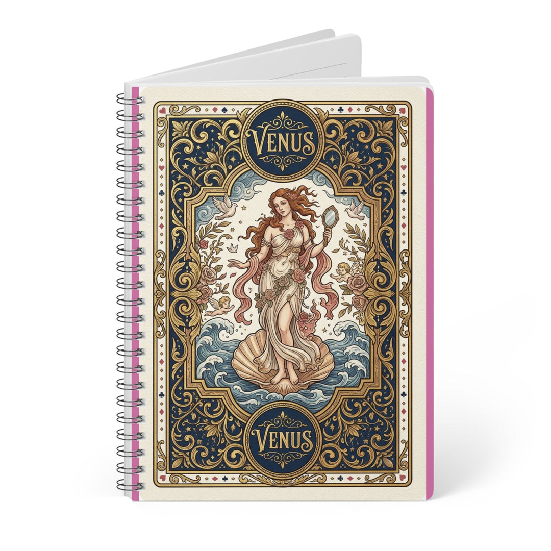 Venus Art Nouveau A5 Wirobound Notebook — Lined Journal with &