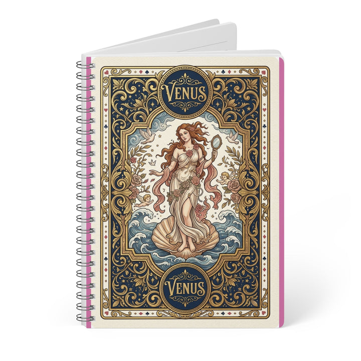 Venus Art Nouveau A5 Wirobound Notebook — Lined Journal with &