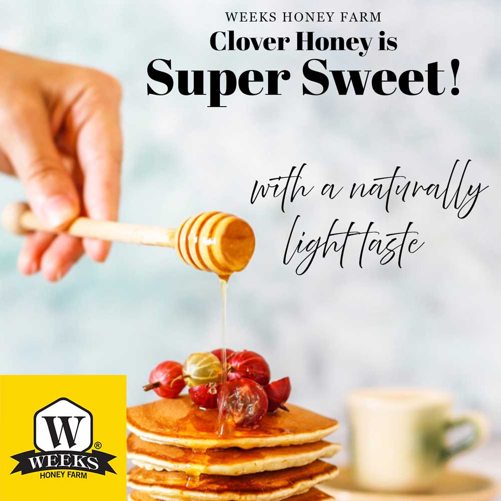 All-Natural Pure Raw Clover Honey - Sweet, Light, &amp; Nutrient-Rich, No Additives, Sourced from American West Clover Fields