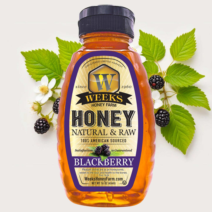 Mono-Floral Honey Trio – Blackberry, Orange Blossom &amp; Tupelo (3 x 16 oz)