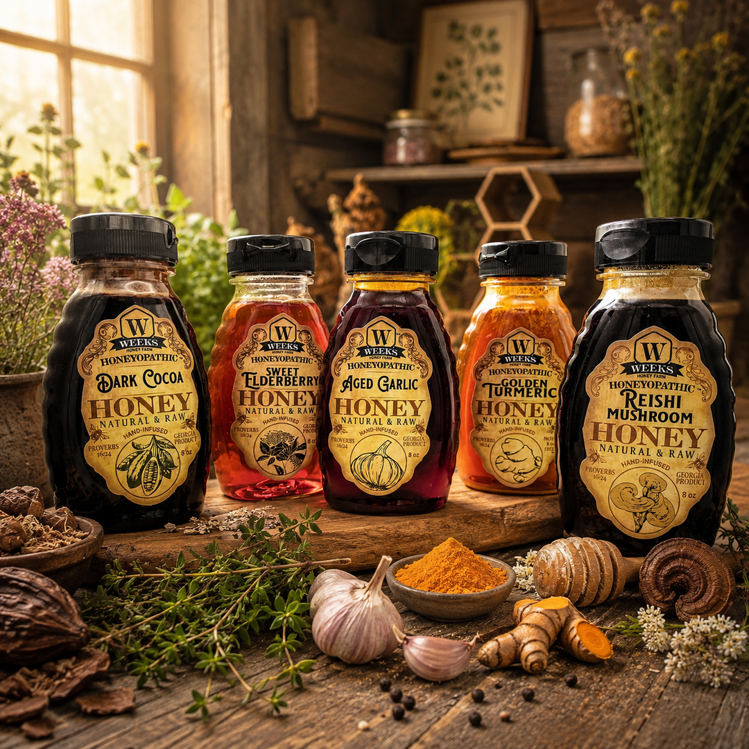 Honeyopathic™ Wellness Honey Sampler – 5 Flavors (5 x 8 oz)