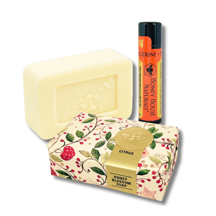 Holiday Soap (3.5 oz) &amp; Lip Butter Gift Set
