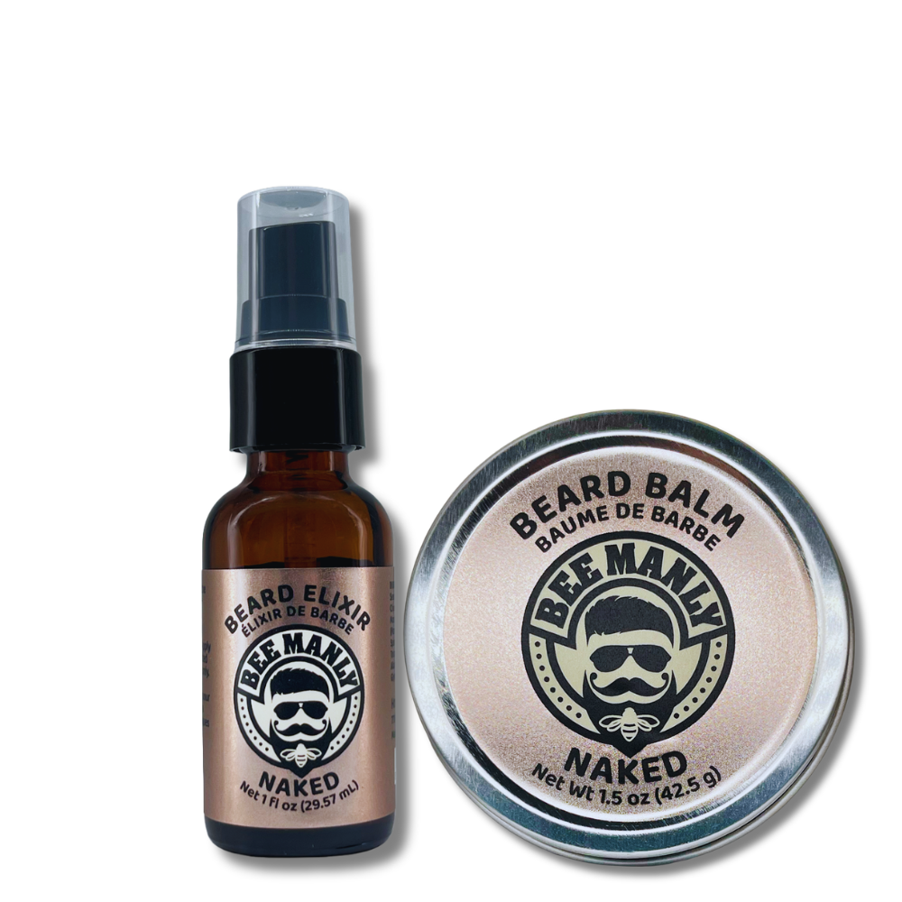 Bee Manly Beard Gift Set - Balm &amp; Elixir - 2 piece