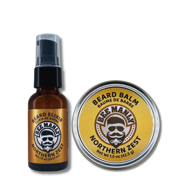 Bee Manly Beard Gift Set - Balm &amp; Elixir - 2 piece