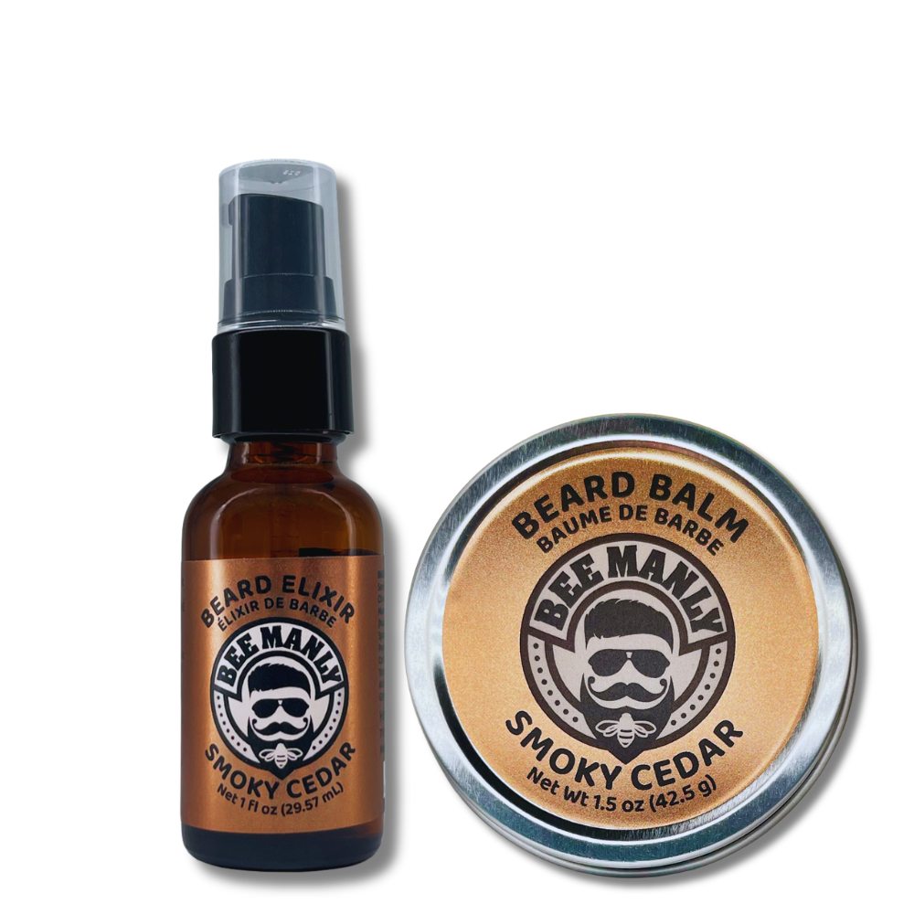 Bee Manly Beard Gift Set - Balm &amp; Elixir - 2 piece