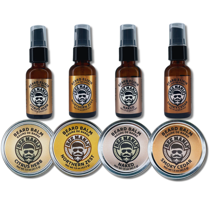 Bee Manly 4-Piece Gift Set - Hands, Balm, Elixir &amp; Foot Bar