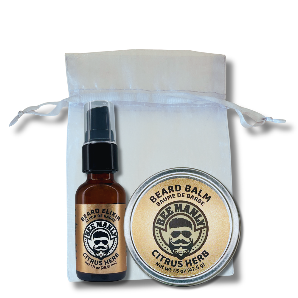 Bee Manly Beard Gift Set - Balm &amp; Elixir - 2 piece