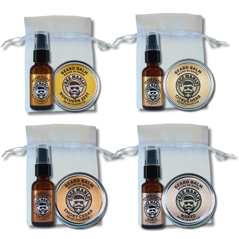 Bee Manly Beard Gift Set - Balm &amp; Elixir - 2 piece