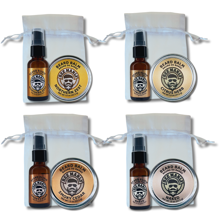 Bee Manly Beard Gift Set - Balm &amp; Elixir - 2 piece
