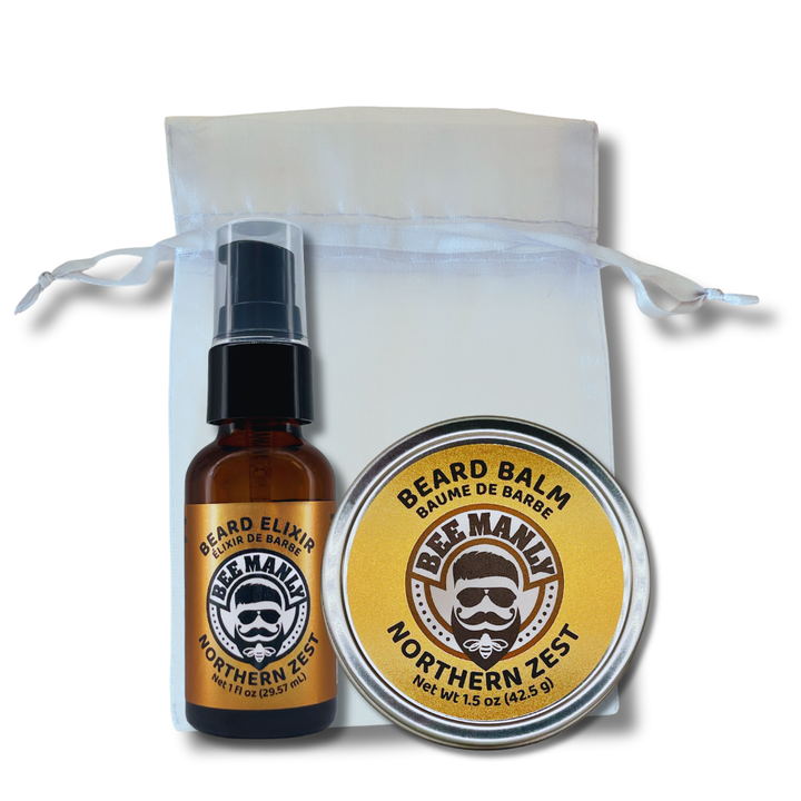 Bee Manly Beard Gift Set - Balm &amp; Elixir - 2 piece