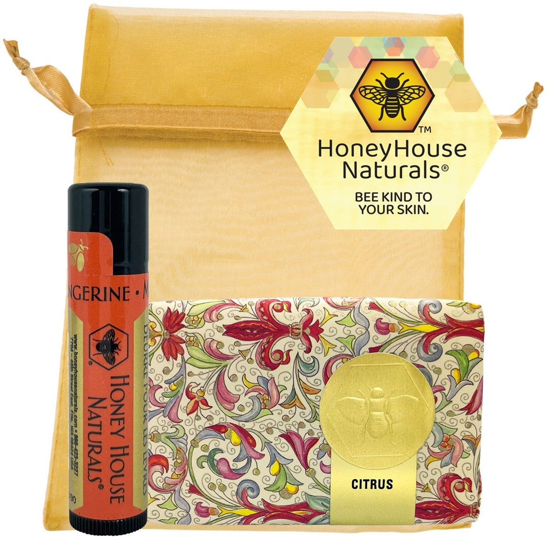 Set de regalo de mantequilla labial y jabón de 3,5 oz