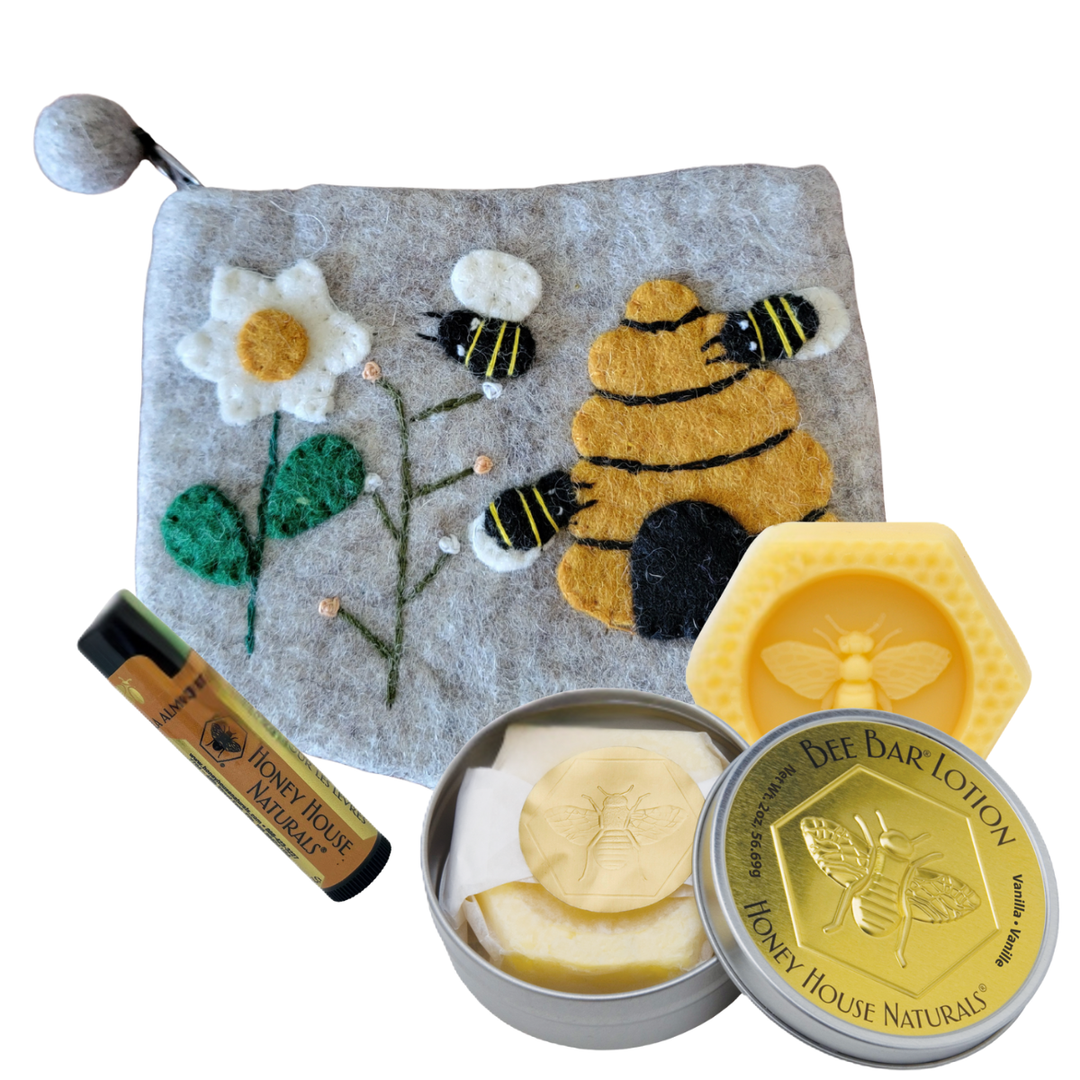 Wollbeutel Bienenbeutel Geschenkset