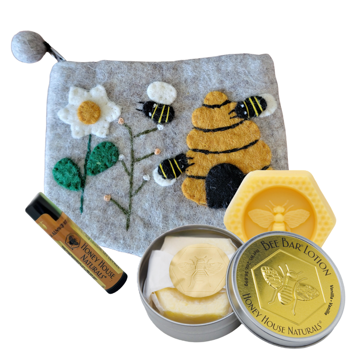 Wollbeutel Bienenbeutel Geschenkset