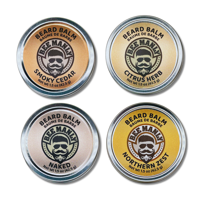 Bee Manly Gift Set: Beard Balm, Elixir &amp; Foot Bar Set