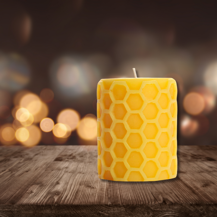 Beeswax Honeycomb Pillar Candle