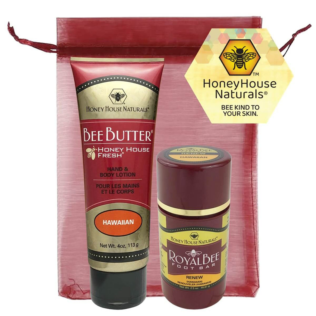 Bienenbuttercremetube und Fußseife als Geschenkset