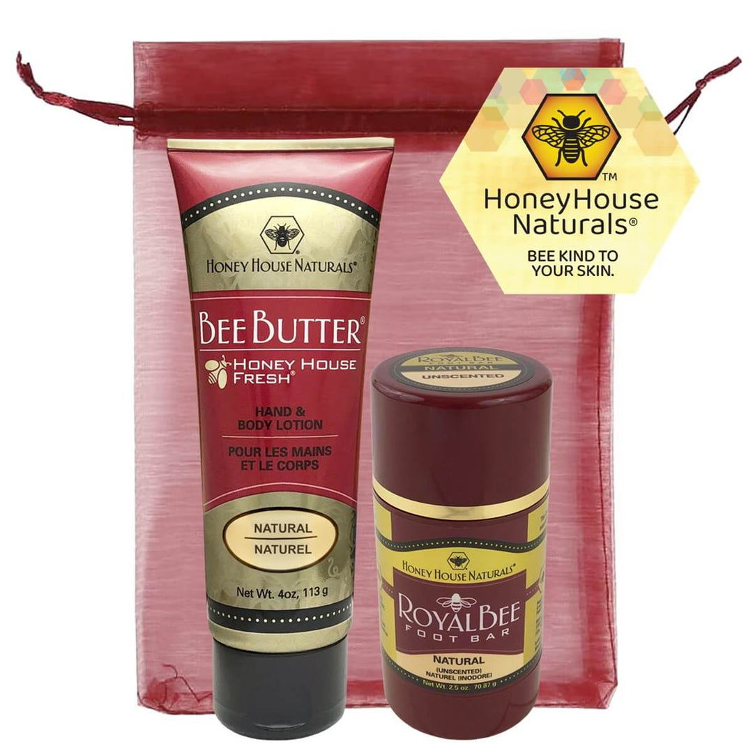 Bienenbuttercremetube und Fußseife als Geschenkset