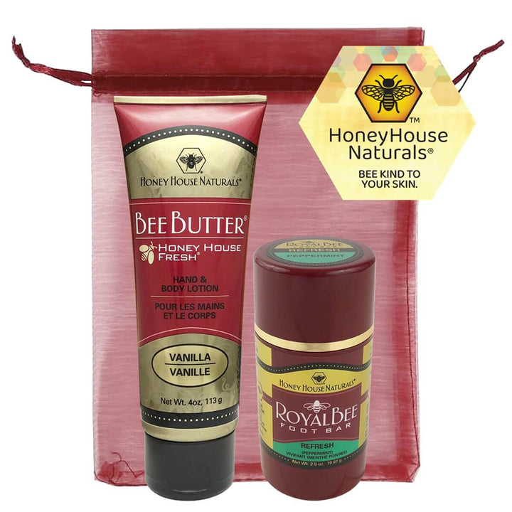 Bienenbuttercremetube und Fußseife als Geschenkset