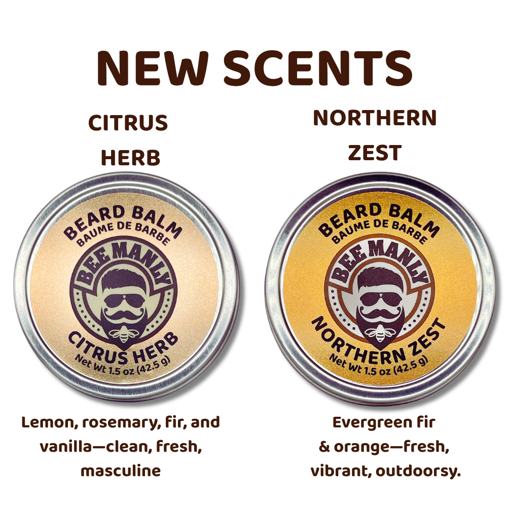 Bee Manly Beard Balm – New Scent Collection