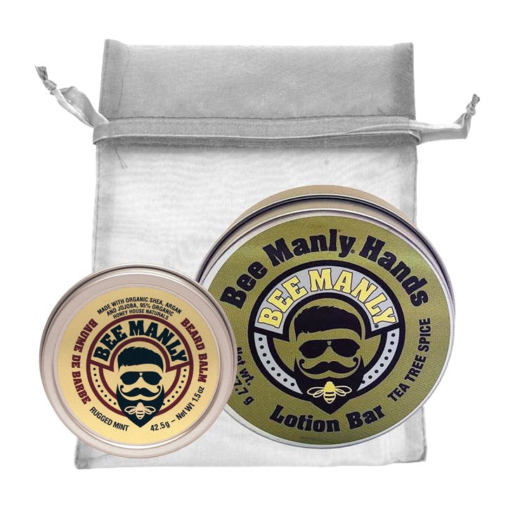 Bee Manly Hands & Organic Balm Gift Set 2-Piece