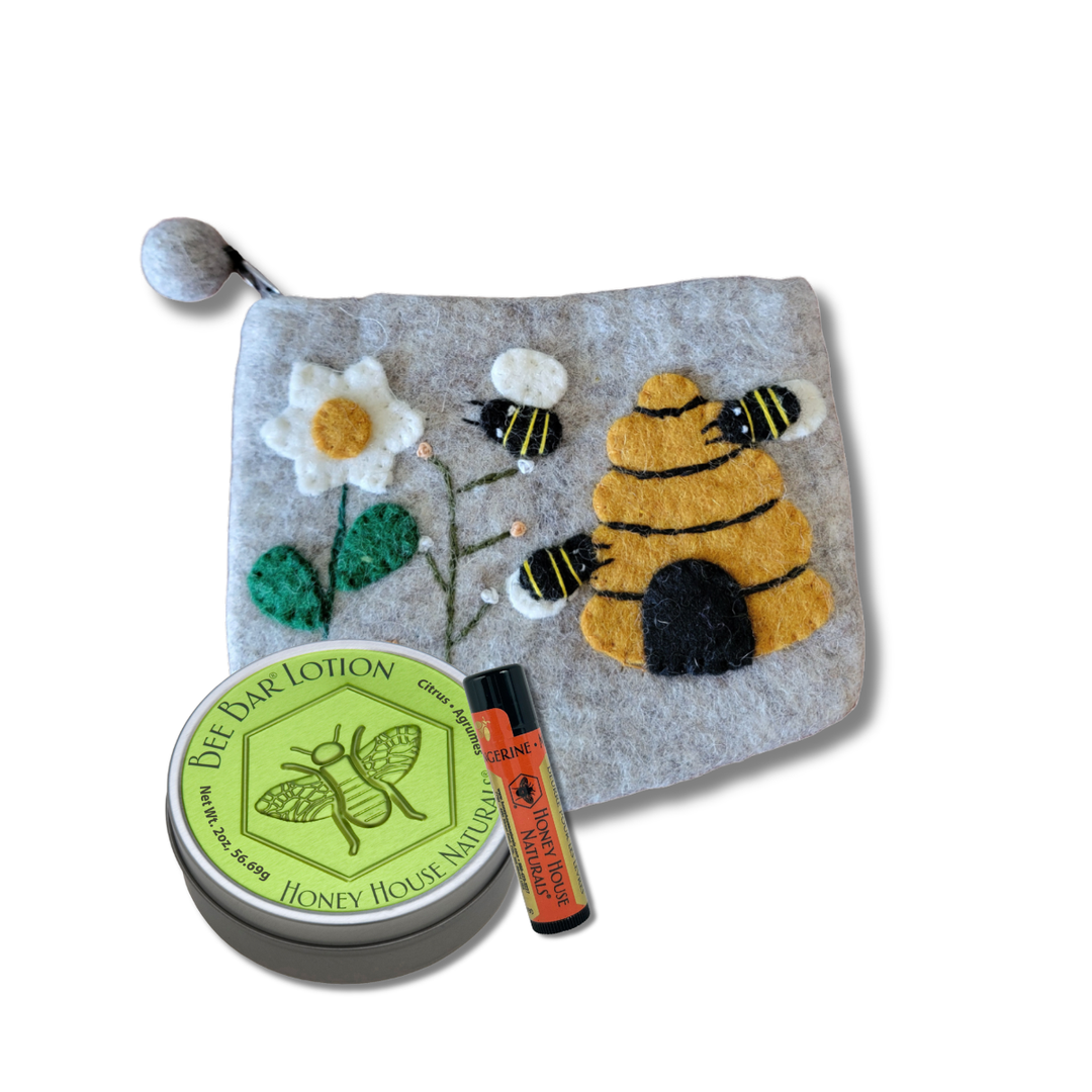Wollbeutel Bienenbeutel Geschenkset