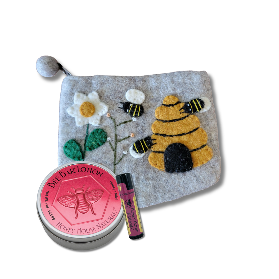 Wollbeutel Bienenbeutel Geschenkset