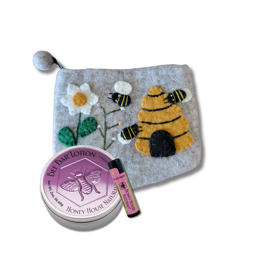 Wollbeutel Bienenbeutel Geschenkset