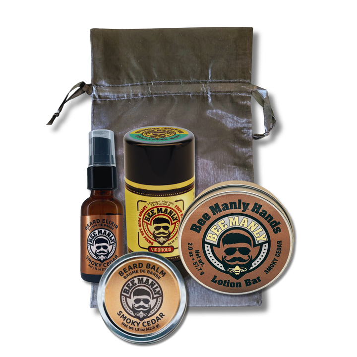 Bee Manly 4-Piece Gift Set - Hands, Balm, Elixir &amp; Foot Bar