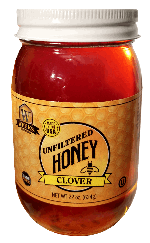 All-Natural Pure Raw Clover Honey - Sweet, Light, &amp; Nutrient-Rich, No Additives, Sourced from American West Clover Fields