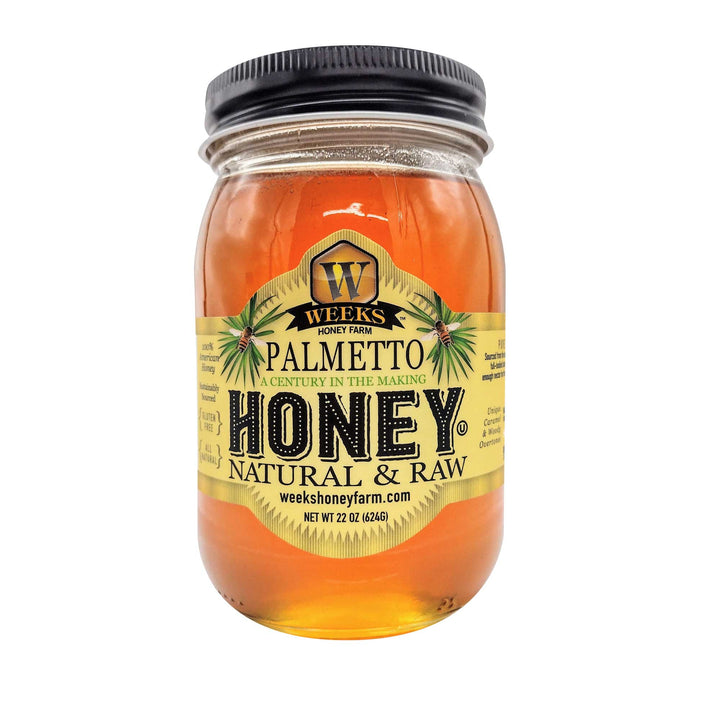 Weeks Pure, Raw &amp; Unfiltered Saw Palmetto Honey, USA