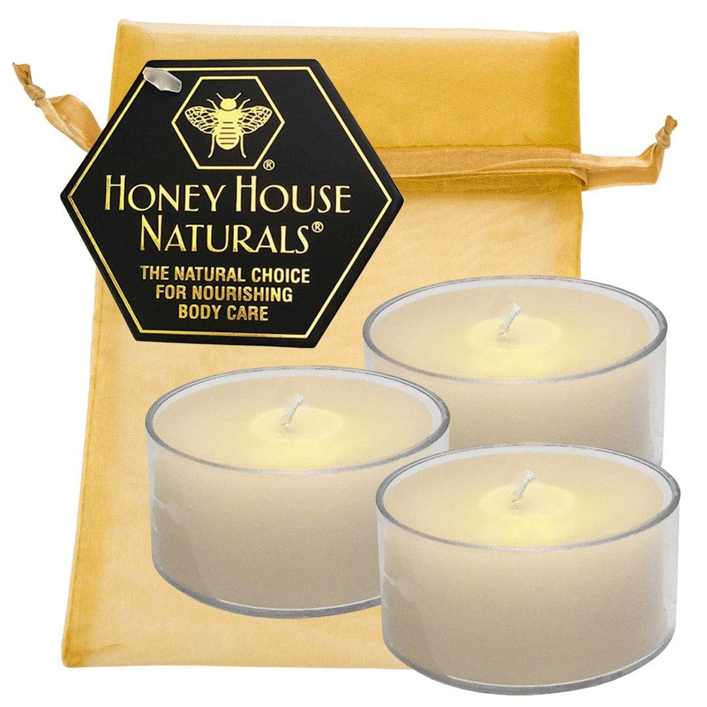 Honey House Naturals Beeswax Tea Lights Gift Set of 3