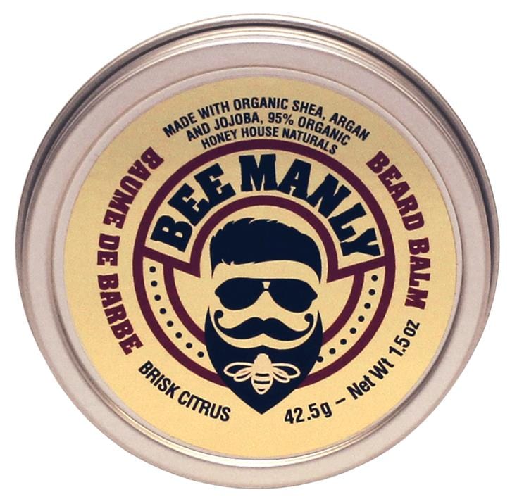 Honey House Naturals Brisk Citrus Bee Manly Beard Balm