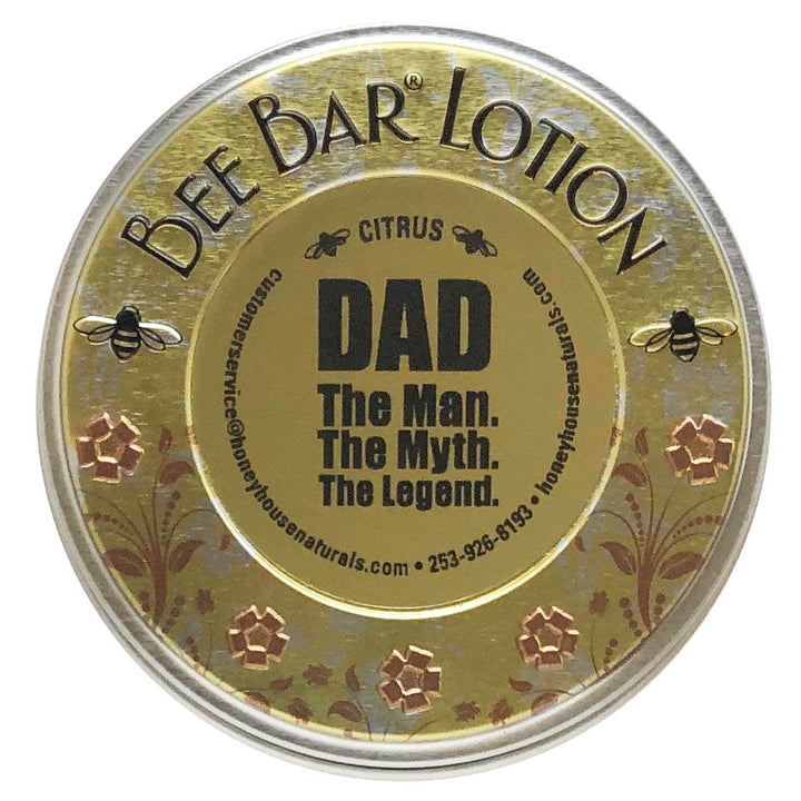 Honey House Naturals Dad / Citrus Sentiment Large Bee Bar - Dad, Mom, Son, Daughter