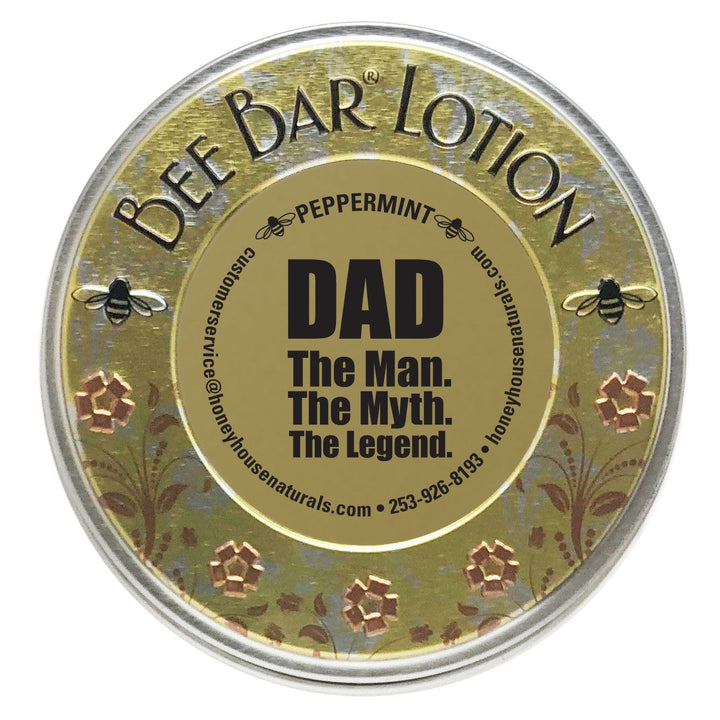Honey House Naturals Dad / Peppermint Sentiment Large Bee Bar - Dad, Mom, Son, Daughter