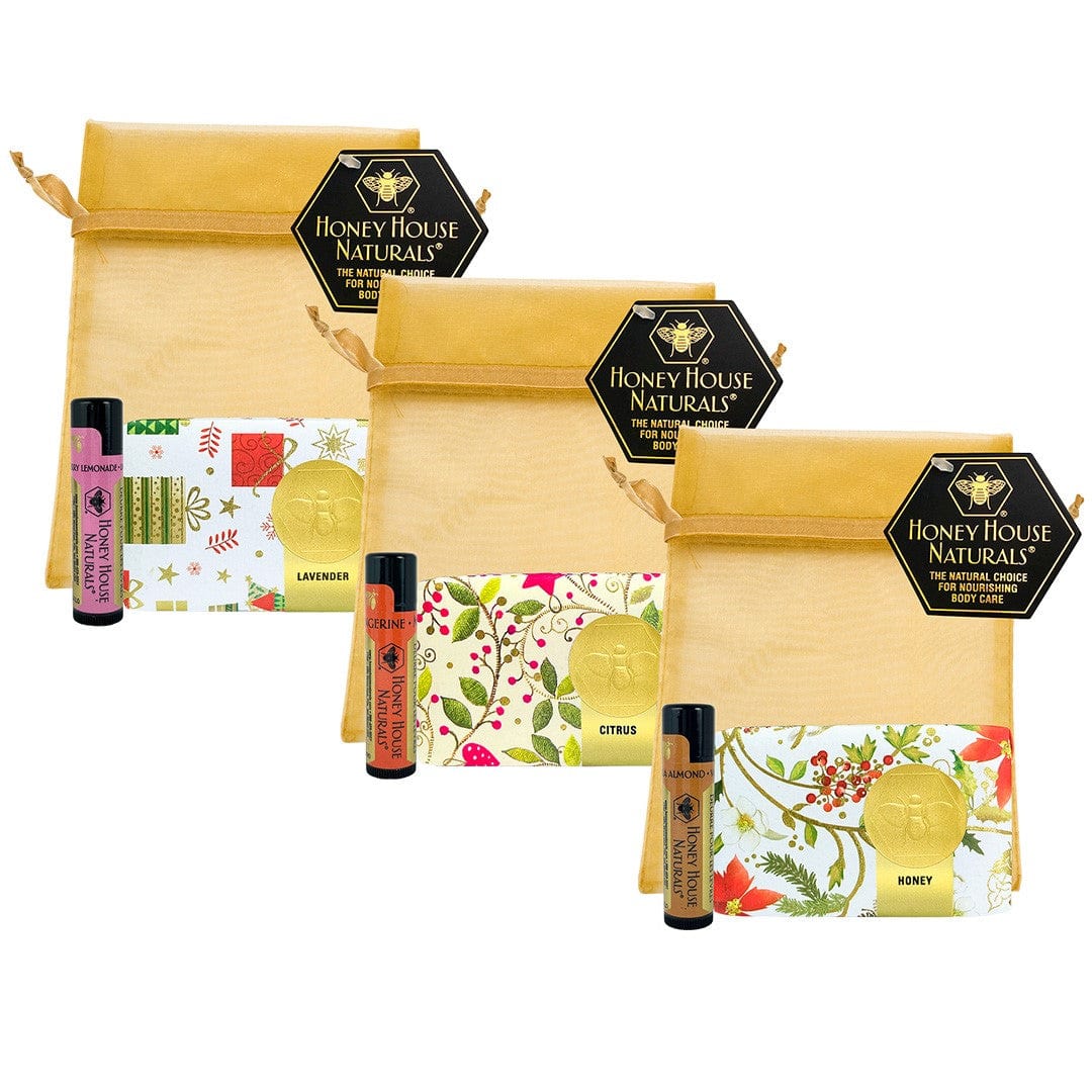 Honey House Naturals Holiday Soap 3.5oz & Lip Butter Set - While Supplies Last