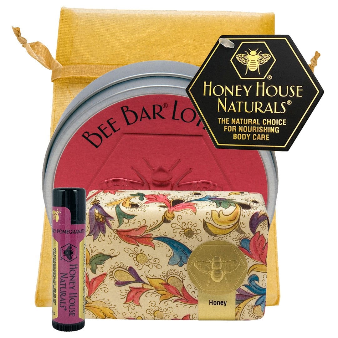 Honey House Naturals Honey - Honey - Raspberry Pomegranate 3-Piece Soap Gift Set