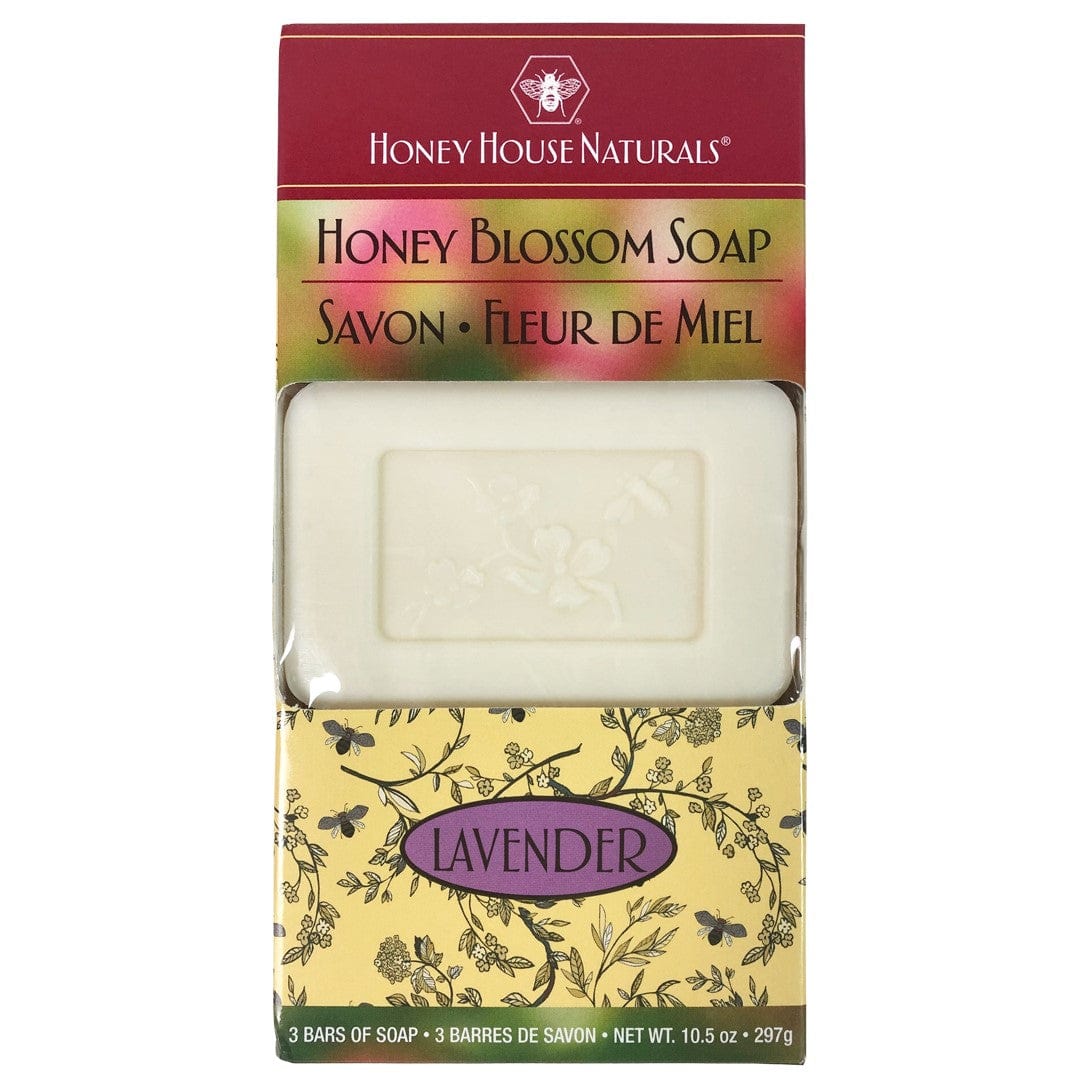 Honey House Naturals Lavender 3 Bar Box of 3.5oz Soap