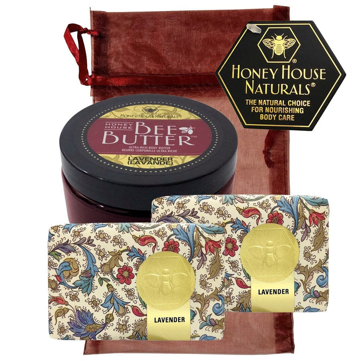 Honey House Naturals Lavender Bee Butter Cream TUB & Soap Gift Set