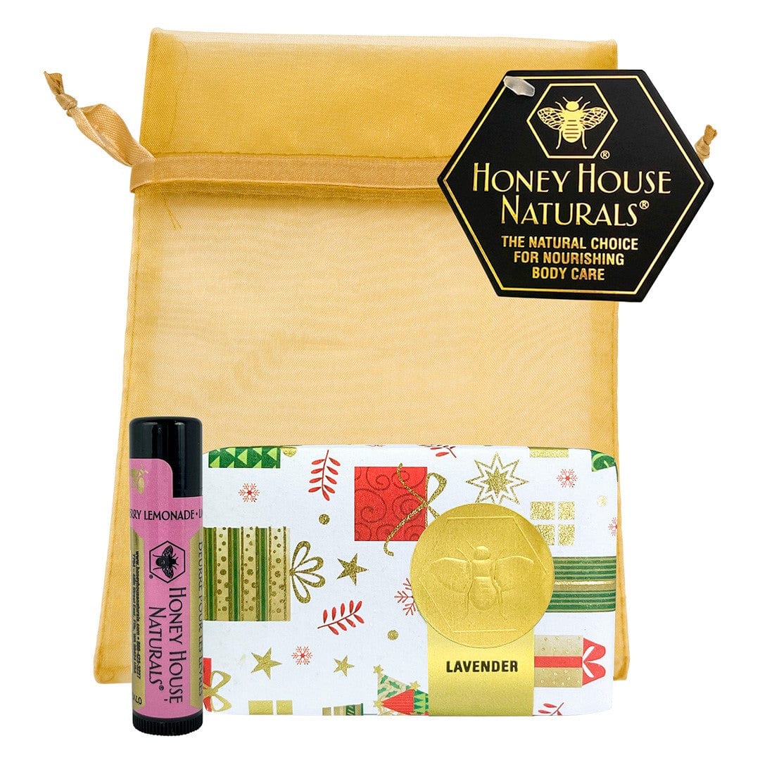 Honey House Naturals Lavender Holiday Soap 3.5oz & Lip Butter Set - While Supplies Last