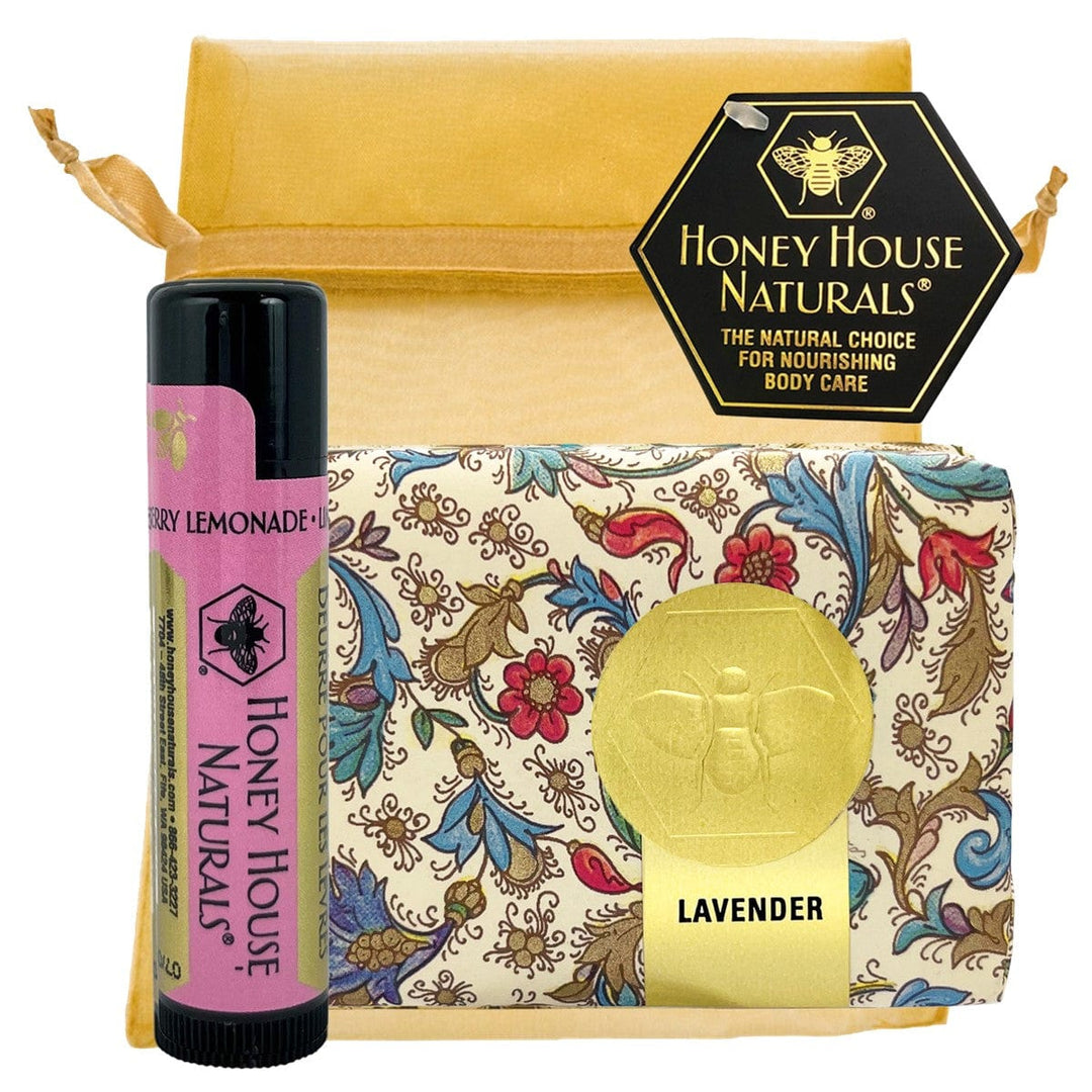 Honey House Naturals Lavender Lip Butter & 3.5oz Soap Gift Set